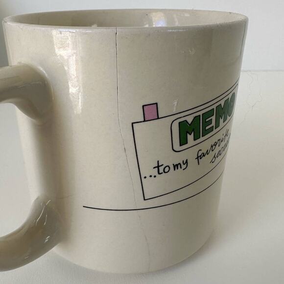 Vintage Mug 1987 Secretary, Small Crack, Use for Cute Planter - Picture 6 of 8